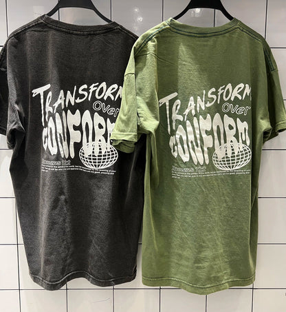 Remera Transform verde oversize