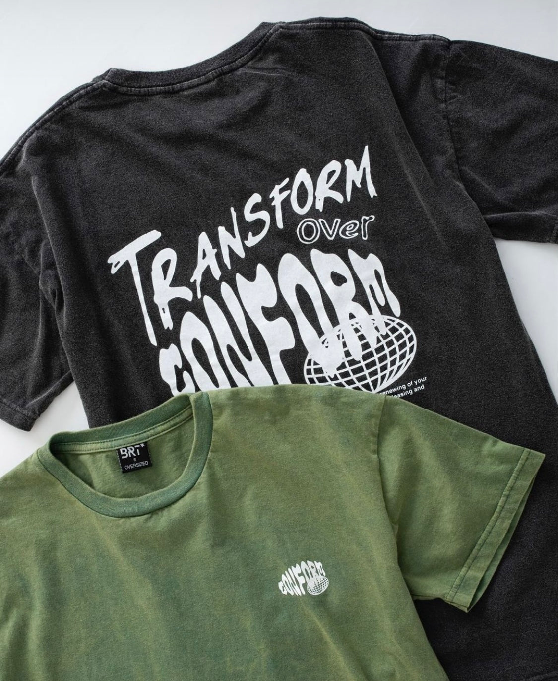 Remera Transform verde oversize 03