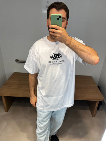 Remera Delayed over blanca 016